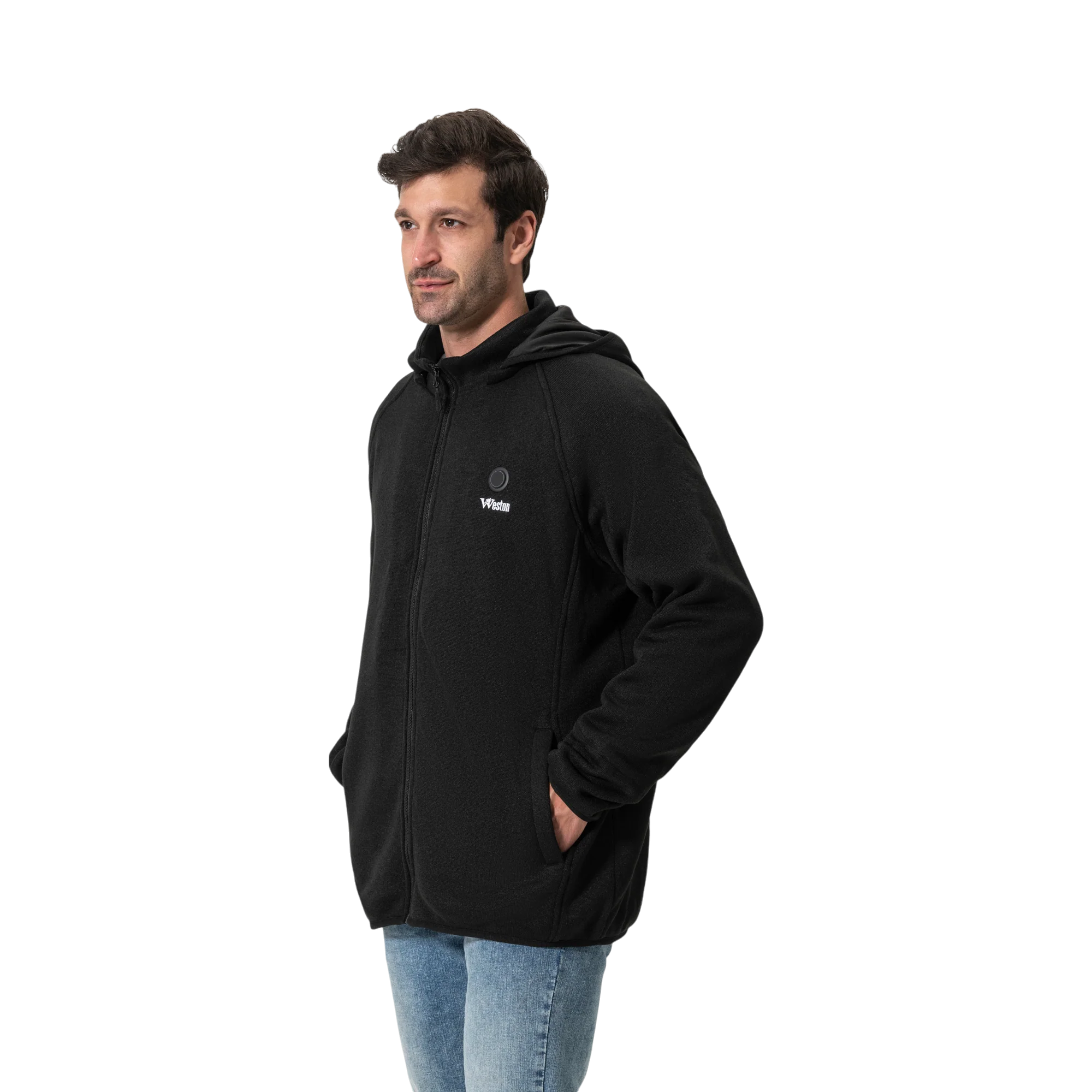 Men's Fleece Heated Jacket with Hood - Image 5