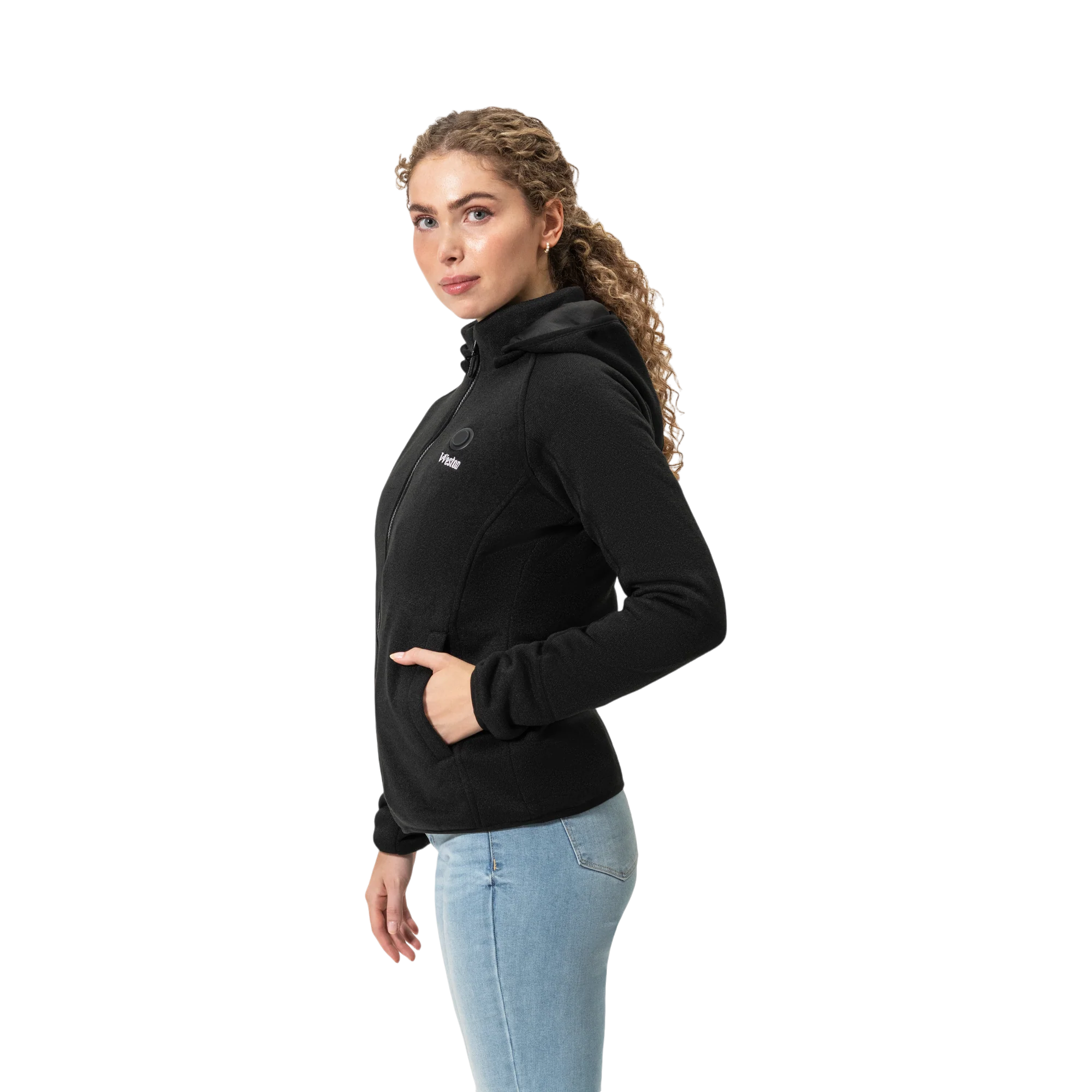 Women's Fleece Heated Jacket with Hood - Image 5
